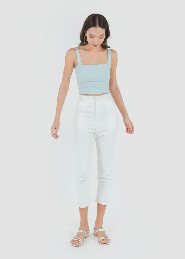 Fundamental Tapered Pants in White #6stylexclusive
