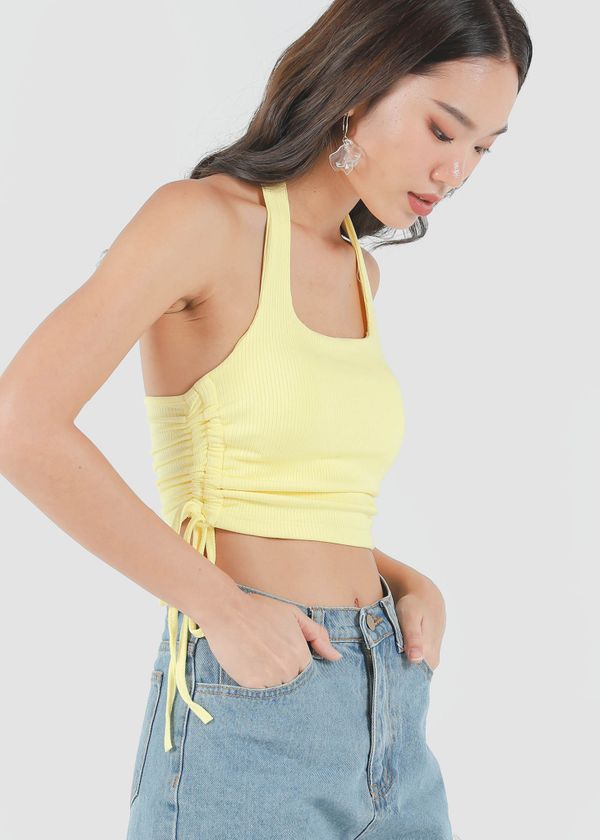 Hydee Halter Padded Top in Sunshine Yellow #6stylexclusive