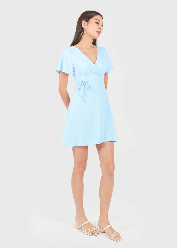 Zanya Kimono Wrap Dress in Baby Blue #6stylexclusive