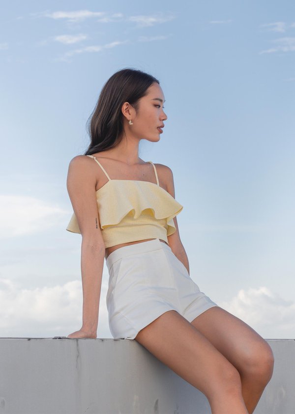 Eve Flutter Top V2 in Daffodil Yellow #6stylexclusive