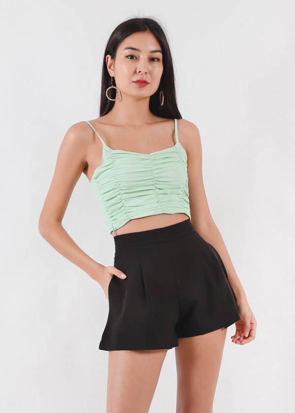 Kade Ruched Top in Crystal Green #6stylexclusive
