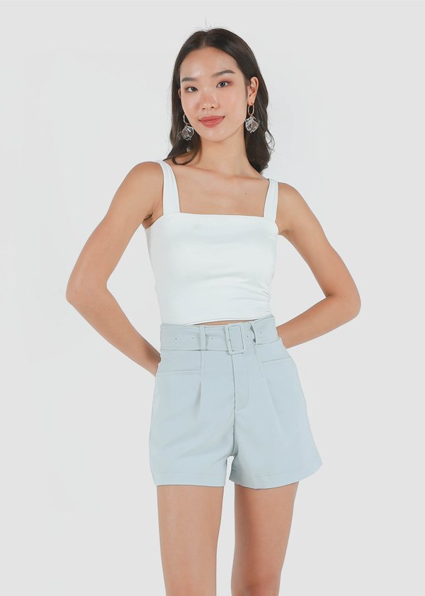 Roxy Square Padded Top in White #6stylexclusive