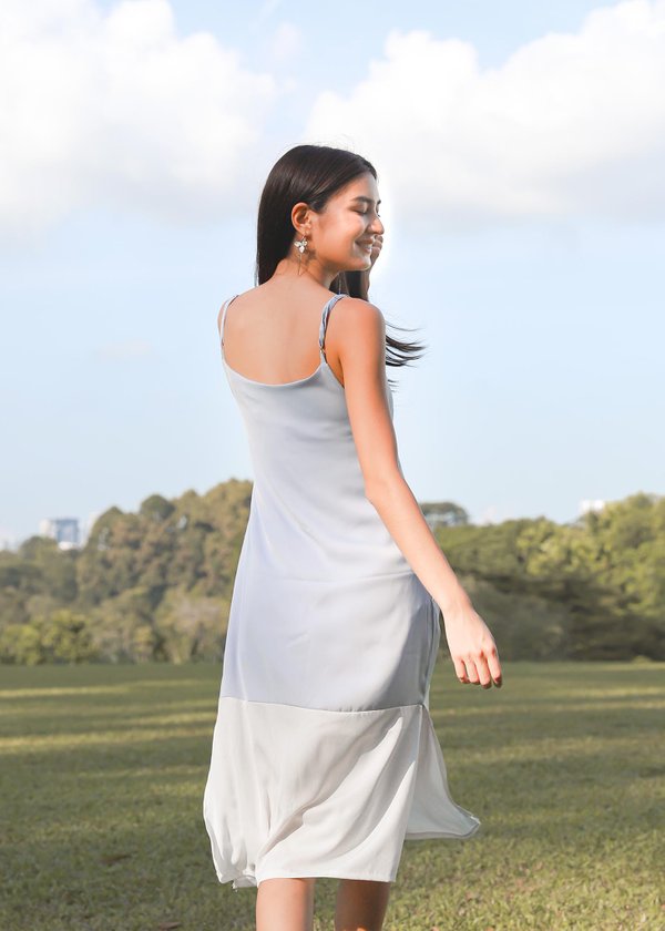 Escape Tent Dress in Periwinkle x white #6stylexclusive