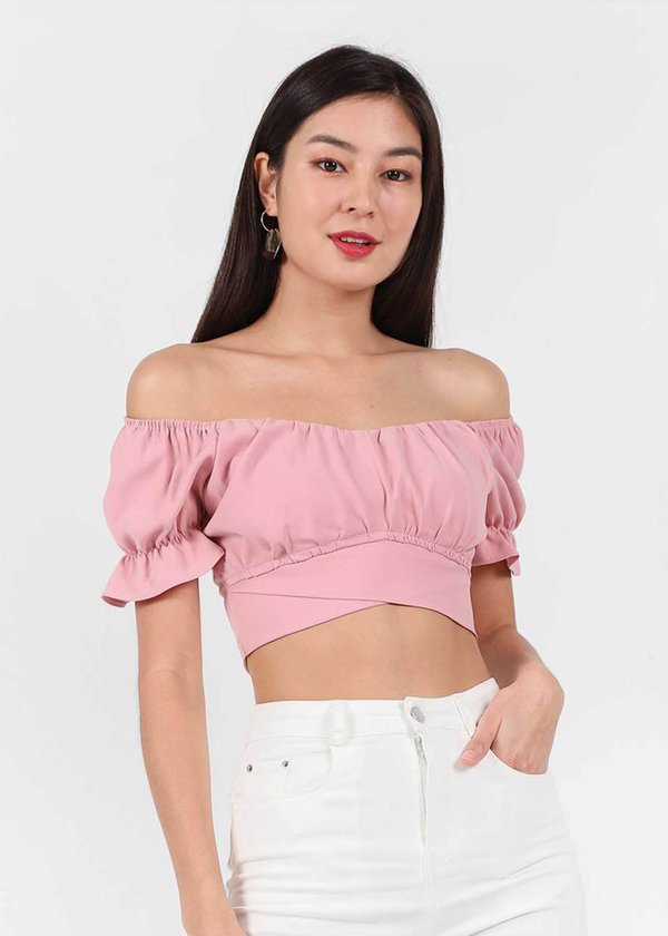 Halton Ruched Top in Rose Pink #6stylexclusive
