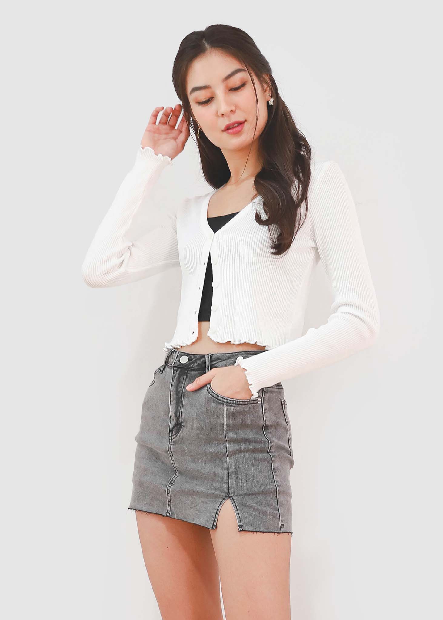 White hot sale cardigan top