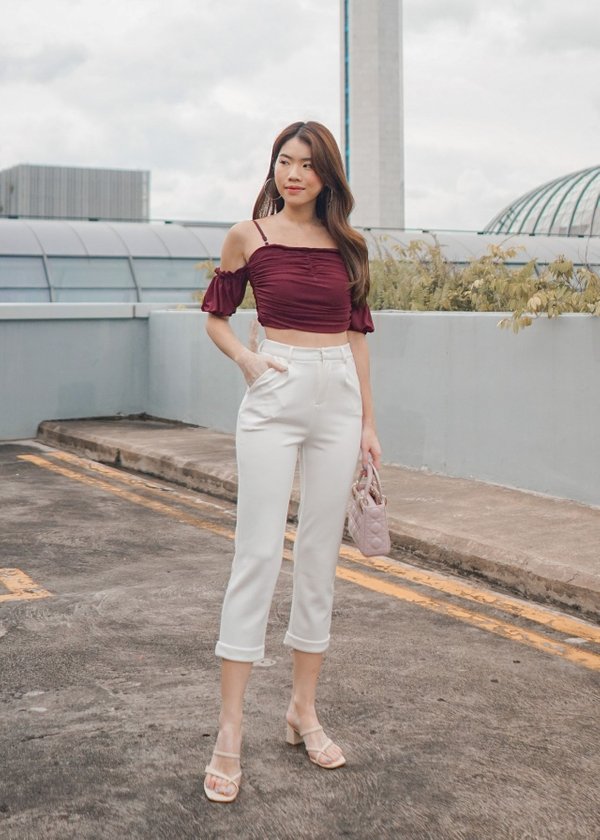 Ford Straight Cut Pants in White #6stylexclusive