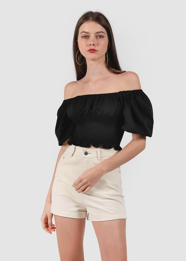 Tyra Puffy Top in Black #6stylexclusive