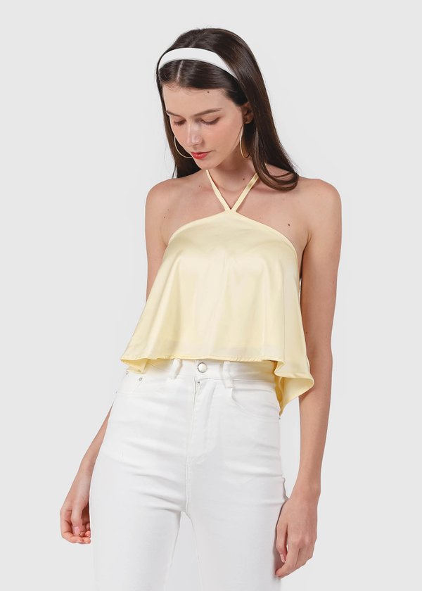 Cotton Candy Halter Top in Daffodil Yellow #6stylexclusive