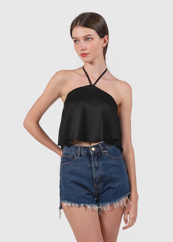 Cotton Candy Halter Top in Black #6stylexclusive