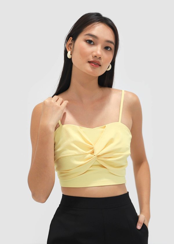 Brynn Knot Top in Sunshine Yellow #6stylexclusive
