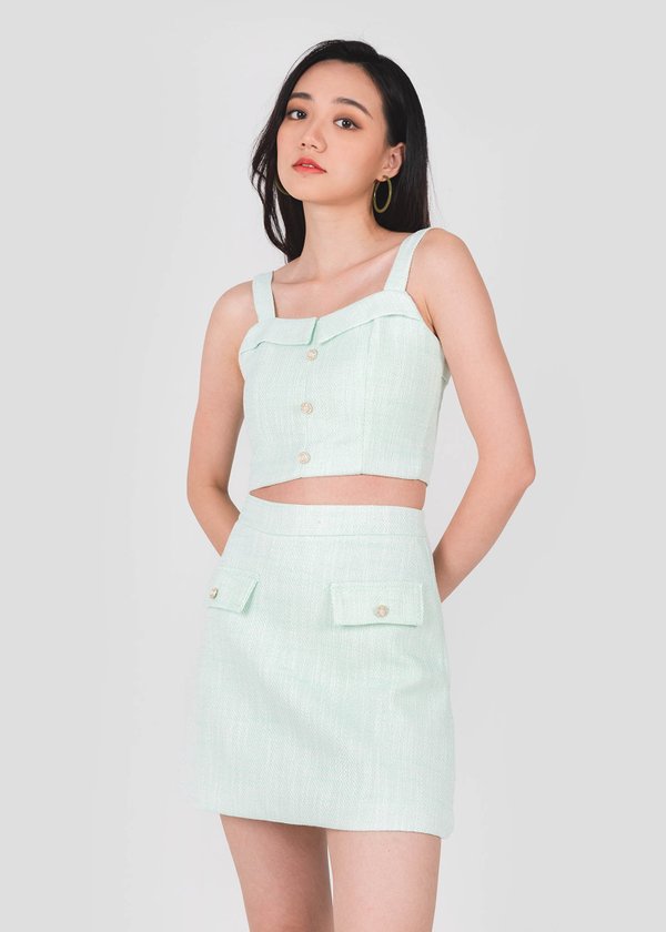 Chanel Tweed Top in Mint Green (XMAS EDITION) #6stylexclusive