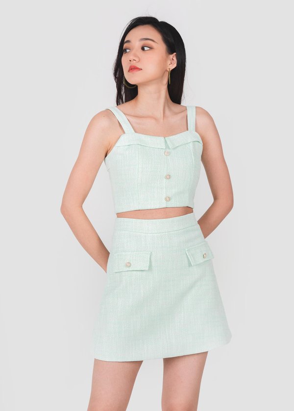 Chanel Tweed Top in Mint Green (XMAS EDITION) #6stylexclusive