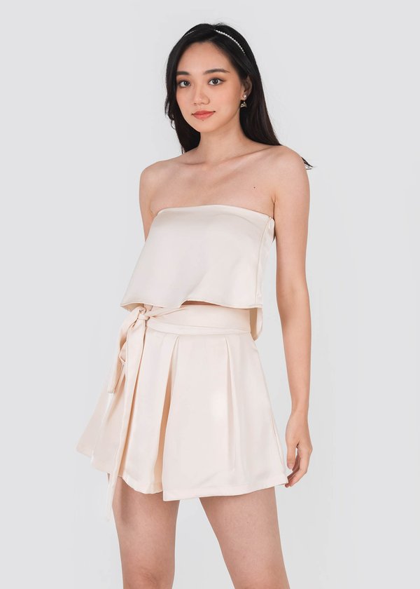 Bonita Flutter Tube Top in Champagne Pink #6stylexclusive