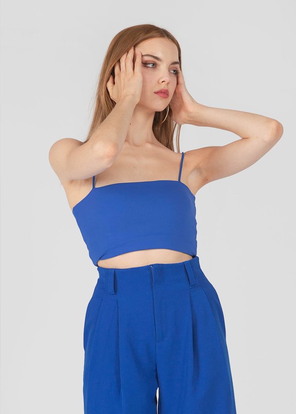 Everyday Basic Padded Spag Top in Electric Blue #6stylexclusive 
