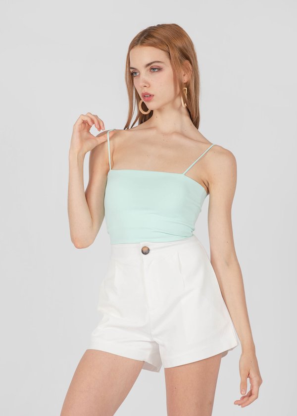 Everyday Basic Padded Spag Top in Mint Green #6stylexclusive 