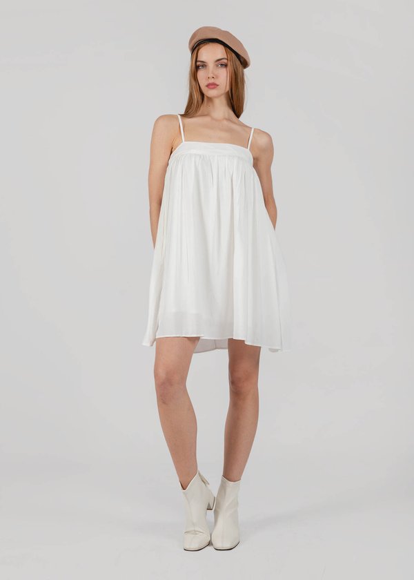 Bailey Babydoll Dress in White #6stylexclusive
