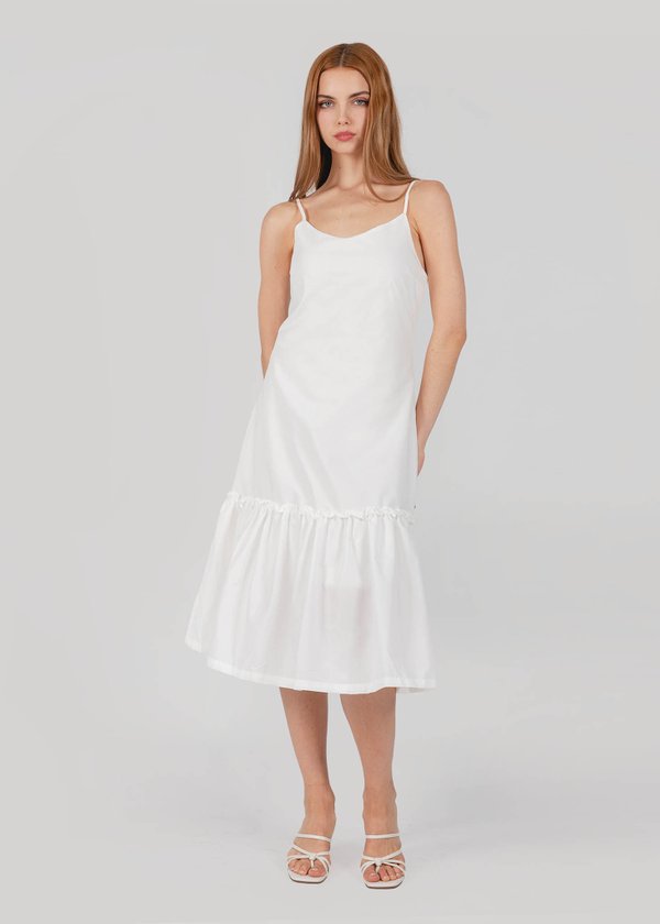 Keepin It Classy Midi Dress in White #6stylexclusive