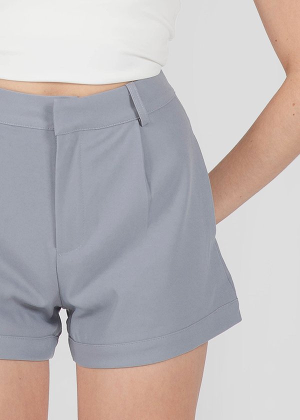 Delusional Curved Shorts in Slate Grey #6stylexclusive 