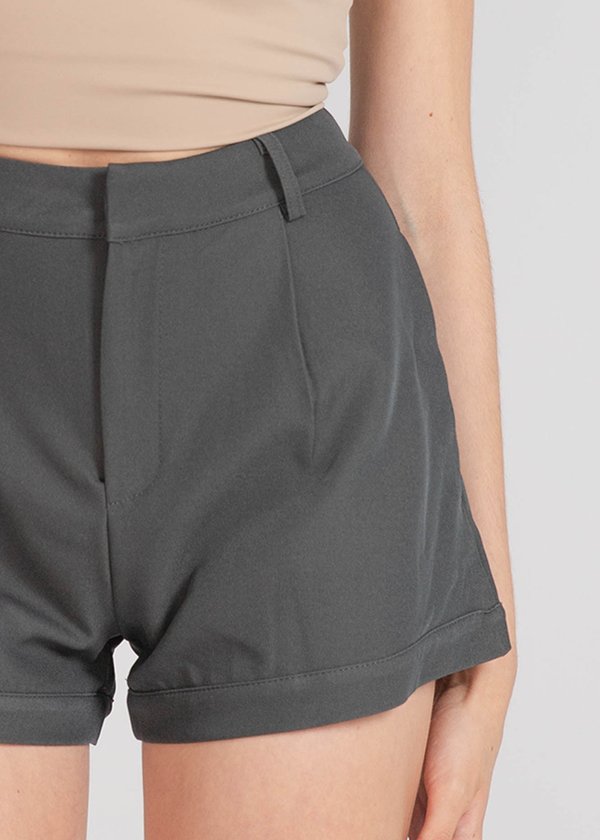 Delusional Curved Shorts in Forest Black #6stylexclusive 