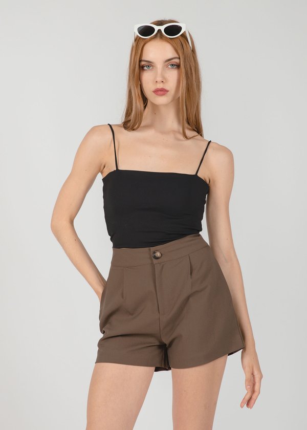 Keep Me Close Shorts in Coffee Brown #6stylexclusive