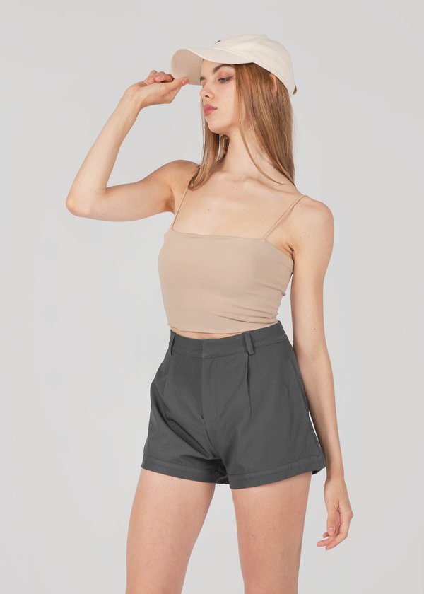 Everyday Basic Padded Spag Top in Sand #6stylexclusive 