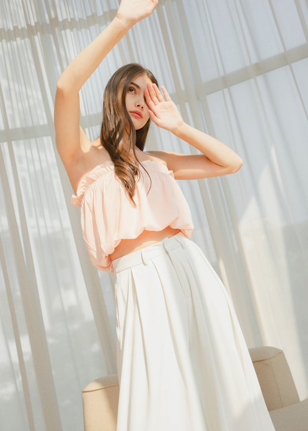 Riley Puffy Tube Top in Soft Pink #6stylexclusive 