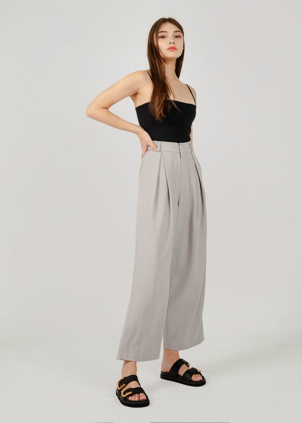 Fantasy Wide Legged Pants in Sand Grey #6stylexclusive 