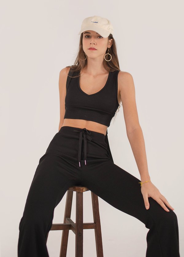 Get Go Ribbed Pants in Black #6stylexclusive