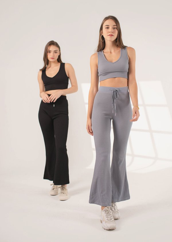 Get Go Ribbed Pants in Dusty Periwinkle #6stylexclusive