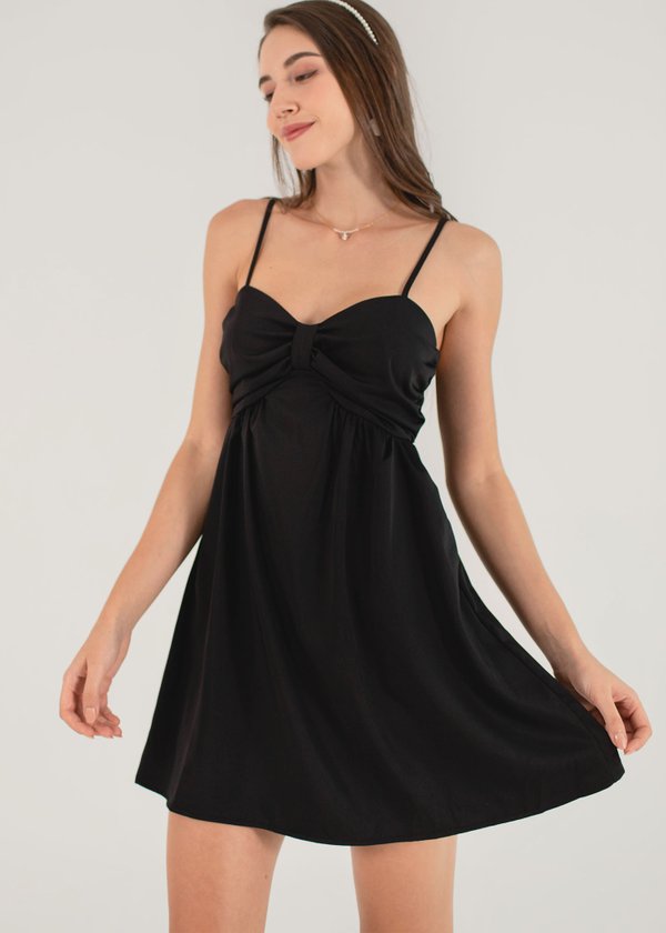 Emily In Paris Bow Knot Dress in Black #6stylexclusive 
