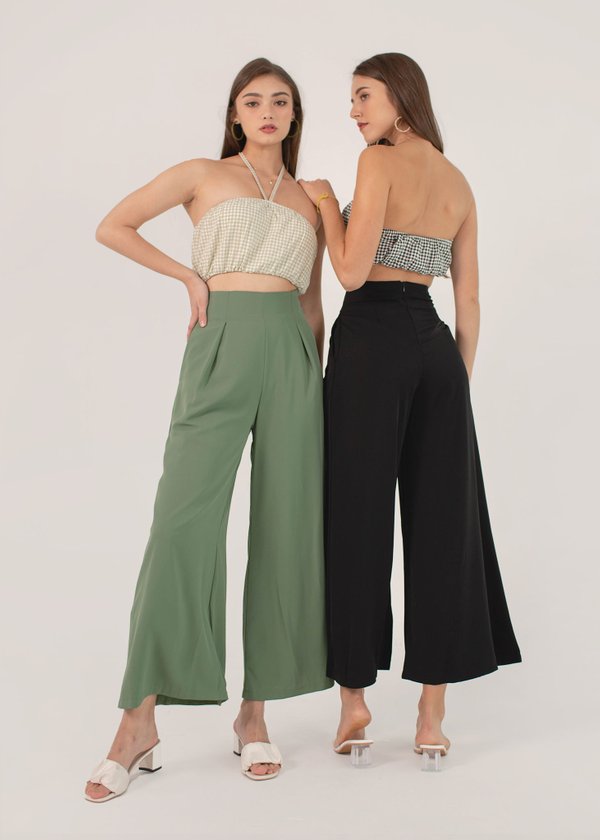 Up Your Standard Flare Palazzo Pants in Hunter Green #6stylexclusive