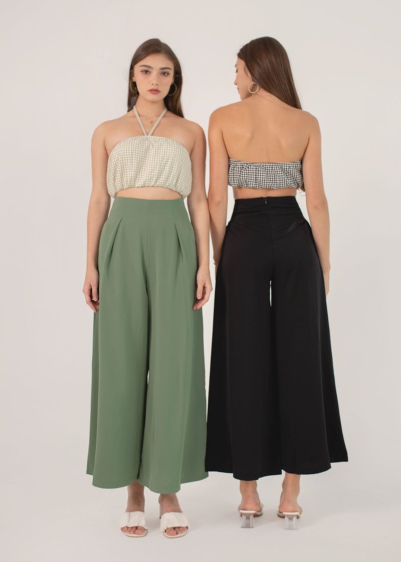 Up Your Standard Flare Palazzo Pants in Hunter Green #6stylexclusive