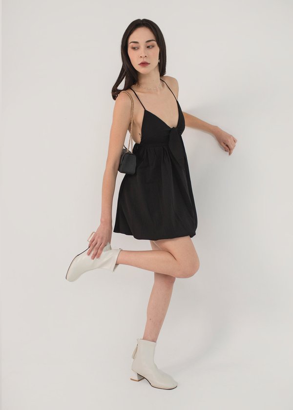 Love Language Bow Bubble Dress in Black #6stylexclusive