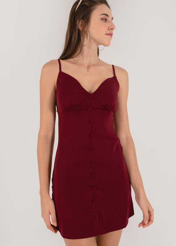 Mini Blair Dress in Wine Red #6stylexclusive 