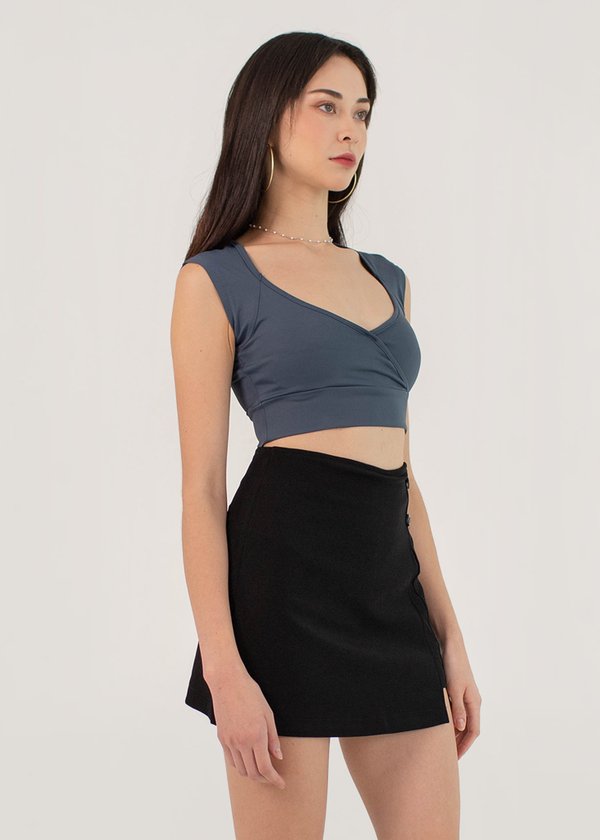 Out & About Padded Top in Space Blue #6stylexclusive