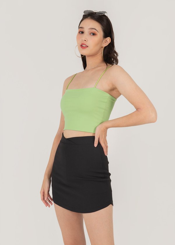 Everyday Basic Padded Spag Top in Lime Green #6stylexclusive 