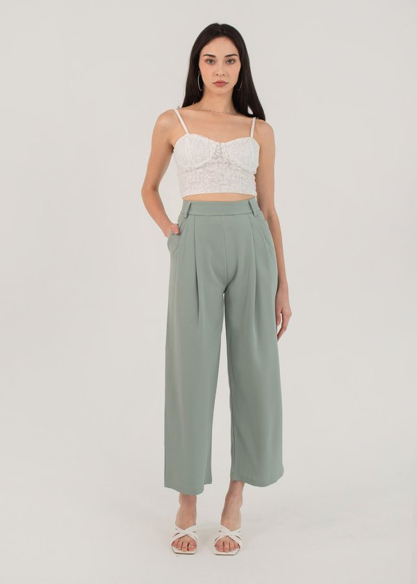 Rush Hour Straight Leg Pants in Sage #6stylexclusive