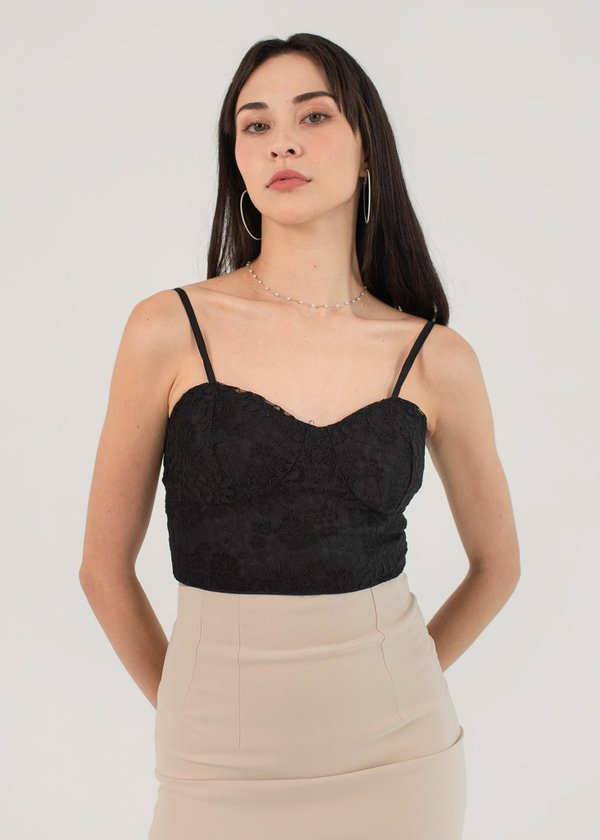 Arielle Lace Padded Bralet in Black #6stylexclusive