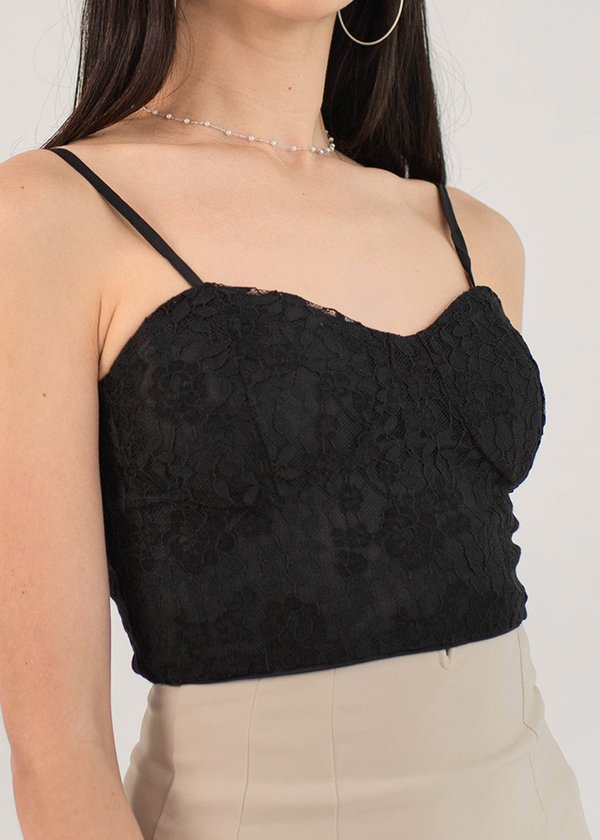 Arielle Lace Padded Bralet in Black #6stylexclusive