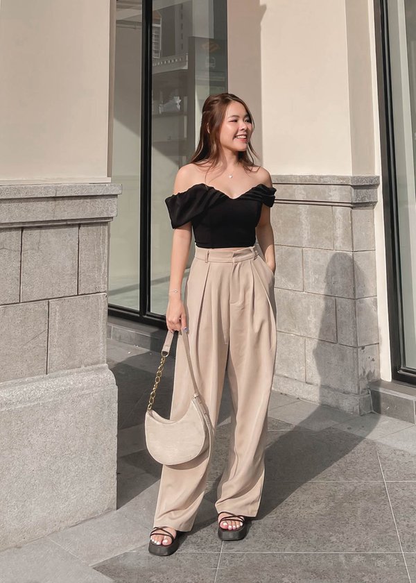 Fantasy Wide Legged Pants in Sand #6stylexclusive 