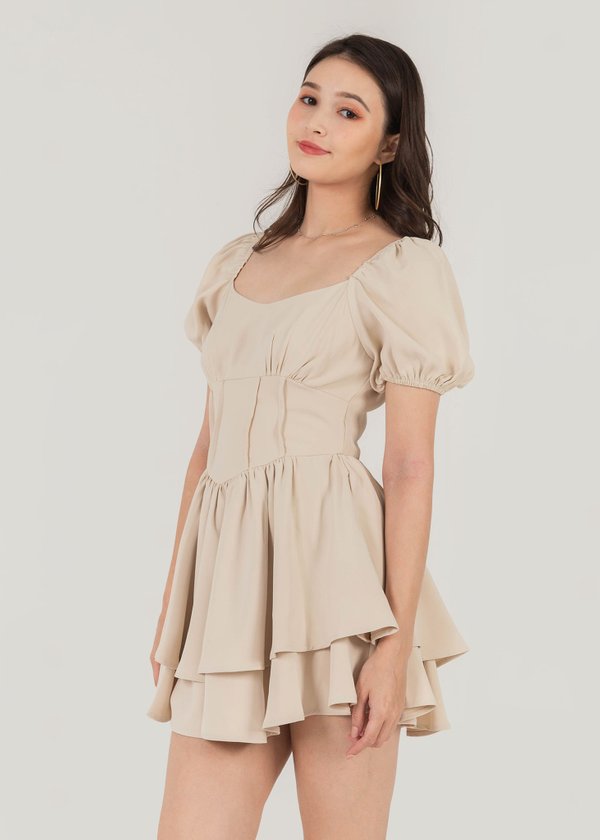 Love Story Corset Romper in Sand #6stylexclusive 