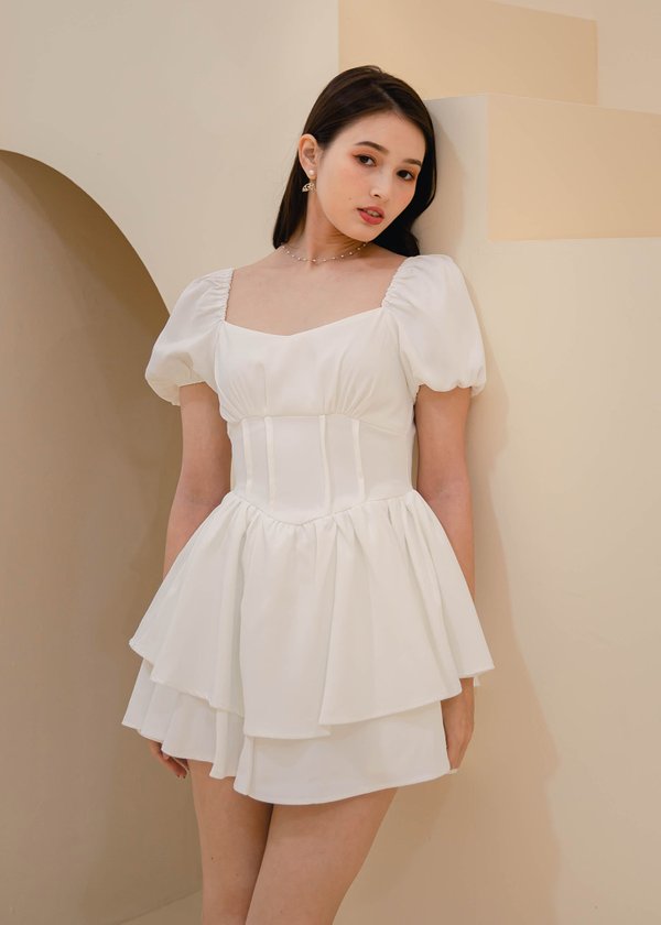 Love Story Corset Romper in White #6stylexclusive