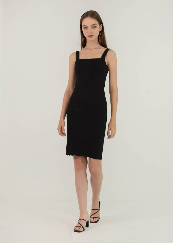 Get to Business Midi Dress in Black #6stylexclusive 