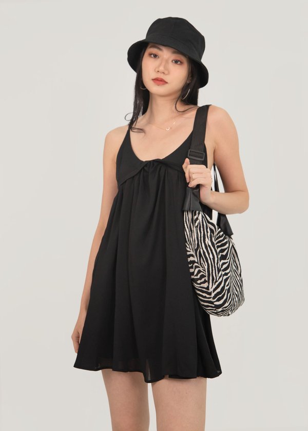 Avalanche Babydoll Dress in Black #6stylexclusive