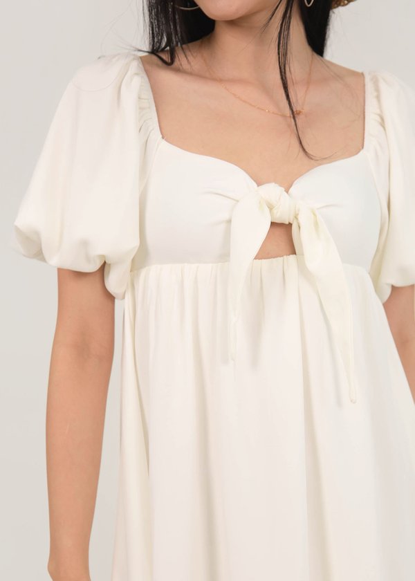 Certified Lover Bubble Bow Dress in White #6stylexclusive