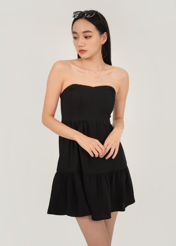 Afterall Corset Babydoll Dress in Black #6stylexclusive