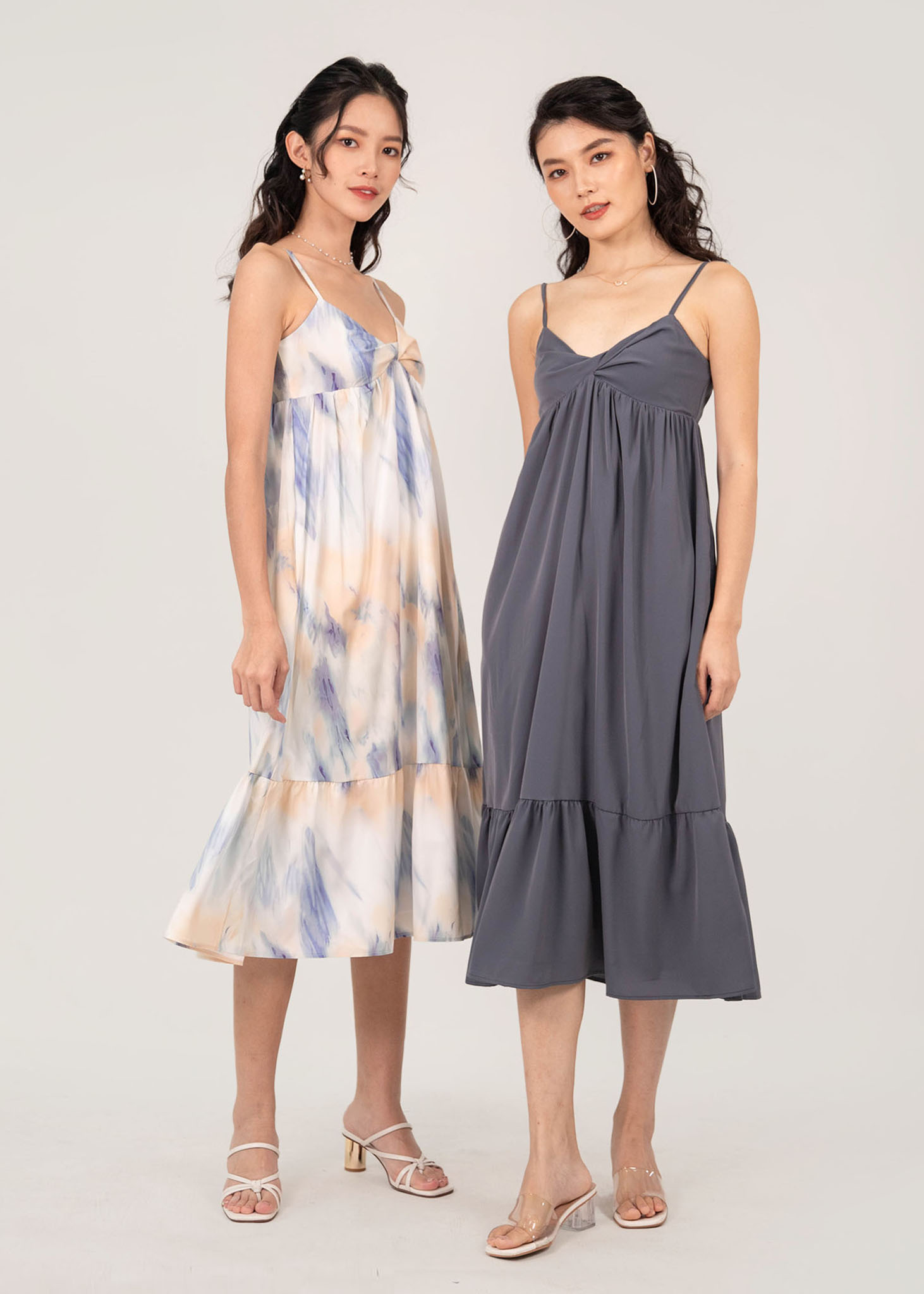Coming Soon - Ivy Midi Dress - Graphite Daisies