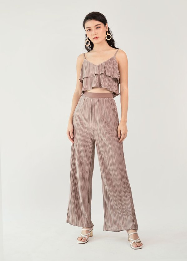 Full of Blessings Pleated Pants in Copper Brown (Non-Petite)