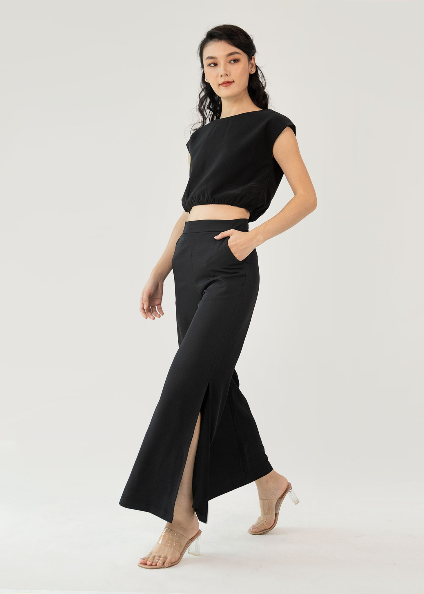 Align Side Slit Pants in Black